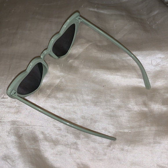 Heart Sunglasses in Sage Green - Picture 4 of 4